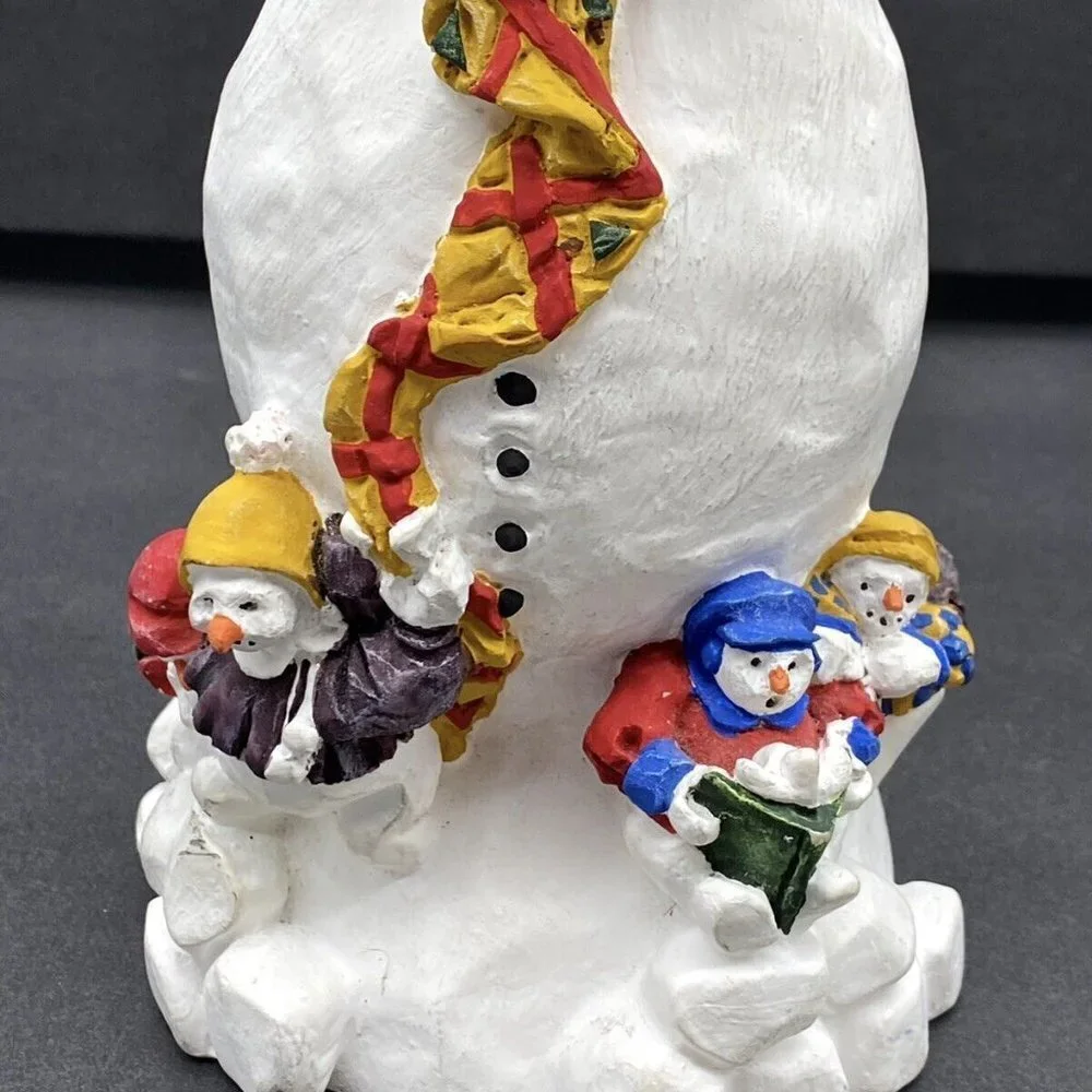 Vintage Y2K Dept 56‎ Christmas Country Snowman Taper Candle Holder Figurine 11